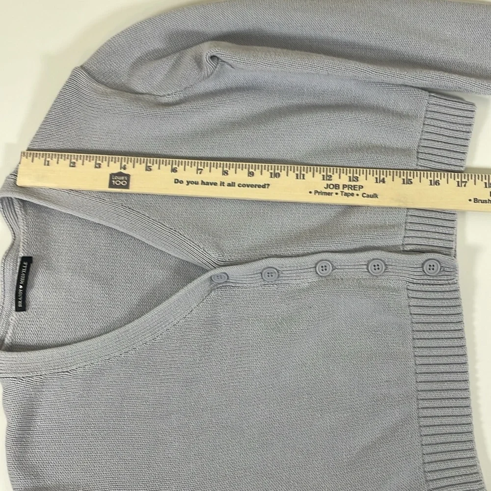BRANDY MELVILLE Light Lilac Cropped Knit Cardigan Sweater Button Front Small - Picture 5 of 7